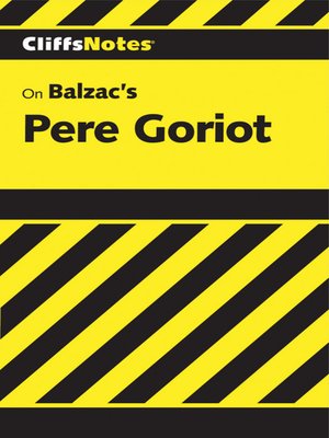 cover image of CliffsNotes on Balzac's Pere Goriot